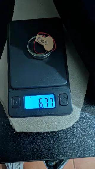 Anillos de oro 18 kilates blanco con 6.6gramos