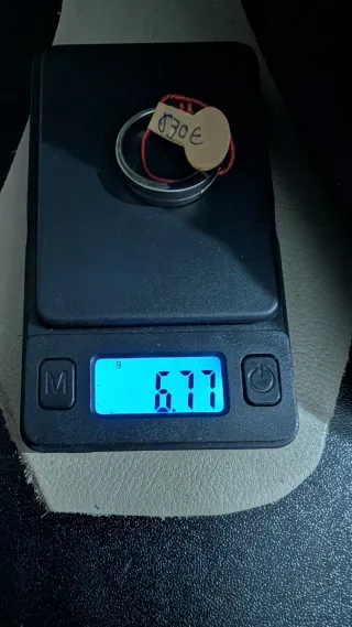 Anillos de oro 18 kilates blanco con 6.6gramos