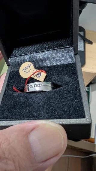 Anillos de oro 18 kilates blanco con 6.6gramos