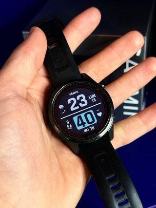 Garmin Fenix 7s Solar Negro + cristal protector