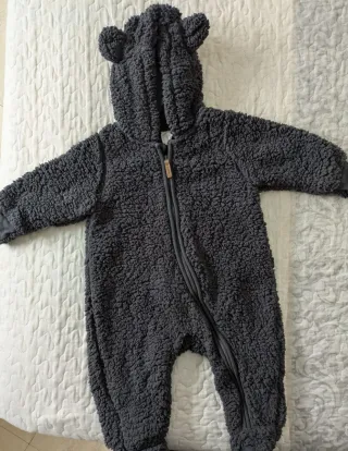 Buzo bebé oso peluche gris