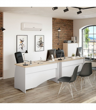 Escritorio Mesa Despacho 3 Cajones. Blanco Artik/