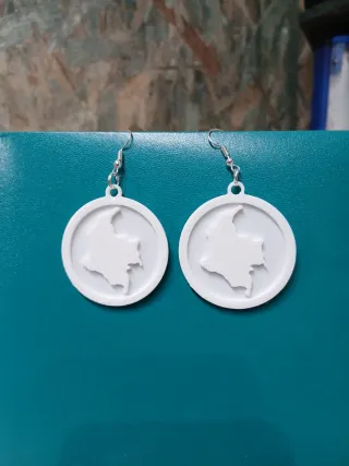 Pendientes Colombia Blanco. Muy bonitos.