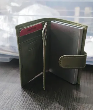 Portafoglio AS IN-1097 Militare Pelle Verde