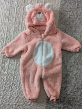 Buzo oso bebé invierno rosa