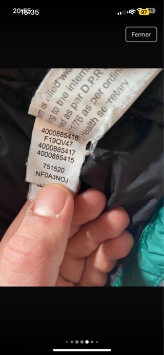 Plumas The North Face Verde y Negro