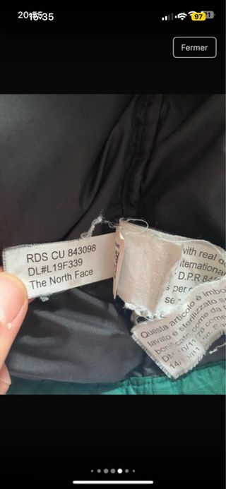 Plumas The North Face Verde y Negro