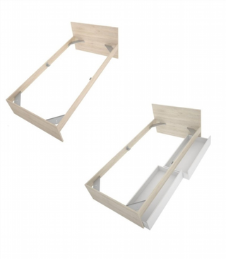 Cama Juvenil Nido con o sin cajones. Natural/Blan