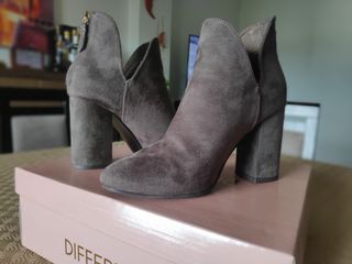 Botins Castanhos Salto Bloco