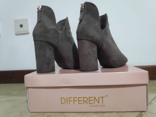 Botins Castanhos Salto Bloco