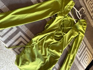 Vestido verde manga larga talla M