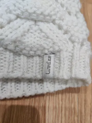 Gorro lana Wed'ze blanco con forro