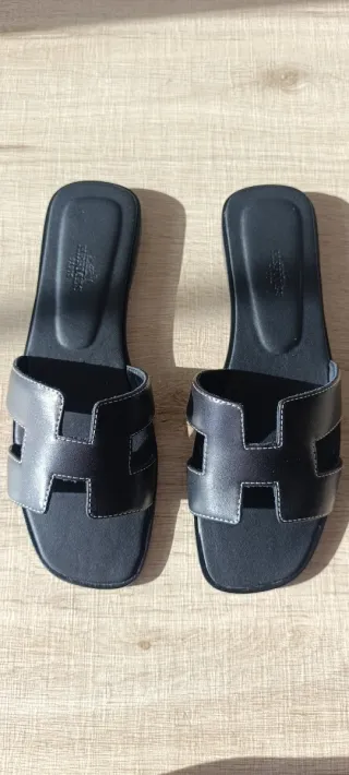 Sandalias Hermes Oran Negras