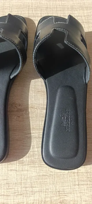 Sandalias Hermes Oran Negras