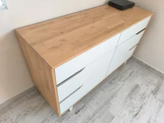 Cómoda madera maciza 6 cajones