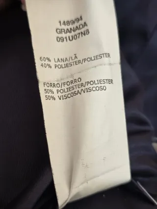 Traje de hombre El Corte Ingles. Talla 44