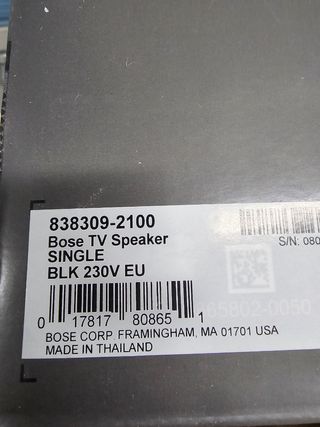Barra de Sonido Bose TV Speaker Negra/Gris