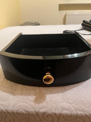 Mesillas de noche negra de madera maciza