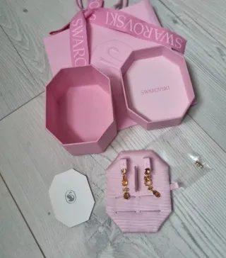 Pendientes Swarovski Gema Dorados