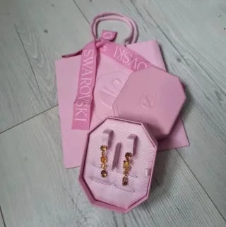 Pendientes Swarovski Gema Dorados