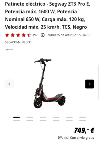 Segway ZT3 PRO Patinete Eléctrico
