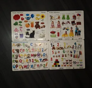 Lote 4 Puzzles Didácticos Infantiles