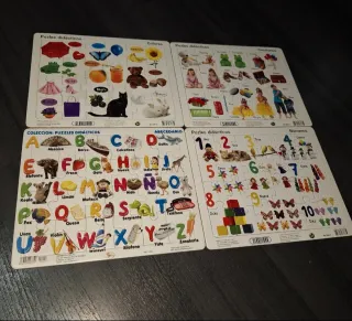 Lote 4 Puzzles Didácticos Infantiles