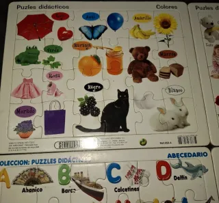 Lote 4 Puzzles Didácticos Infantiles