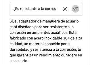 Adaptador Acero Inoxidable Acuario