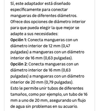 Adaptador Acero Inoxidable Acuario