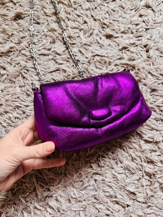 Bolso fiesta morado Zara