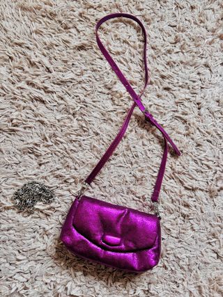 Bolso fiesta morado Zara
