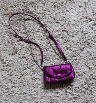 Bolso fiesta morado Zara
