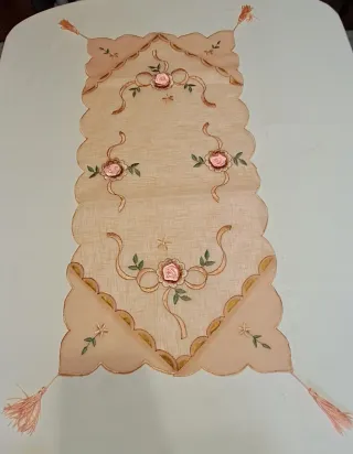 Set 6 centrini rosa antico in 4 misure diverse