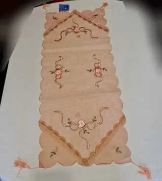 Set 6 centrini rosa antico in 4 misure diverse