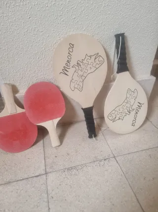 Palas de playa y raquetas ping pong