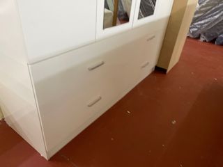 Armario 4 puertas con espejos y cajones