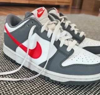 Nike Dunk Low Deportivas Gris Rojo Blanco