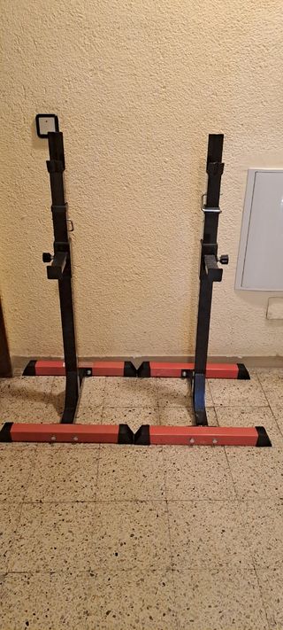 PESAS RACK SOPORTE BARRA SENTADILLA