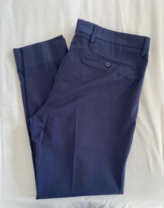 Traje Massimo Dutti. Azul con rayas diplomáticas.