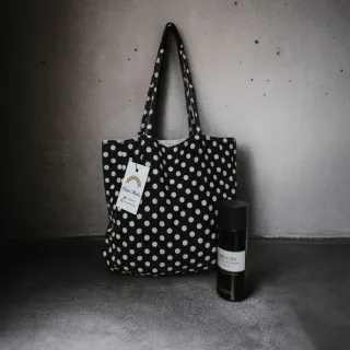 Borsa Mini Tote Cotone Pois Artigianale