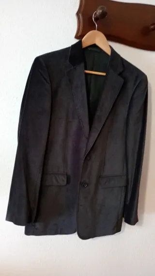 Chaqueta Terciopelo Hombre Gris Oscuro