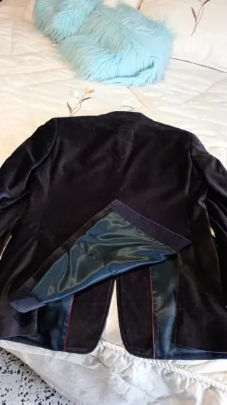 Chaqueta Terciopelo Hombre Gris Oscuro