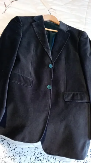 Chaqueta Terciopelo Hombre Gris Oscuro