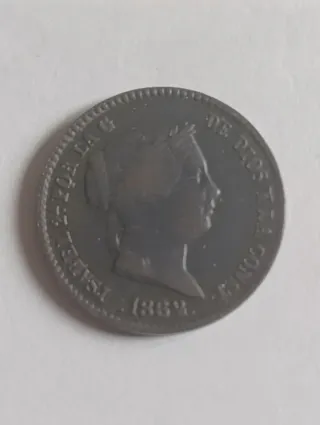 Lote 3 Monedas Cobre España Isabel II 1860-62-68