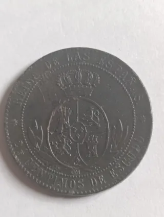 Lote 3 Monedas Cobre España Isabel II 1860-62-68