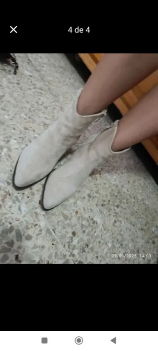 Botines beige tacón cómodos