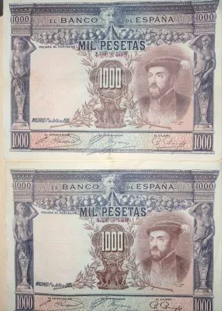 2 Billetes 1000 Pesetas Banco de España 1925