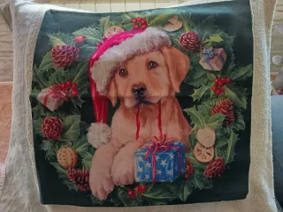 Funda Cojín Gato Navidad