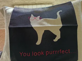 Funda Cojín Gato Navidad